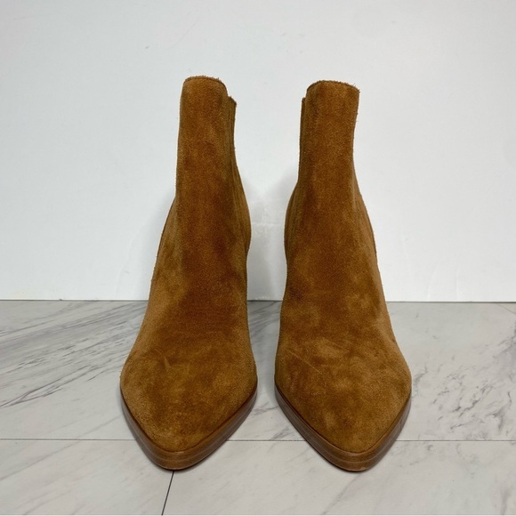 Marc Fisher Alva Brown Suede Bootie 9 1/2 M - Picture 2 of 14